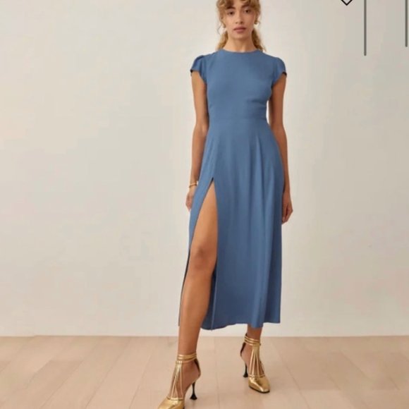 Reformation Gavin Dress in Morning Glory - Picture 5 of 14